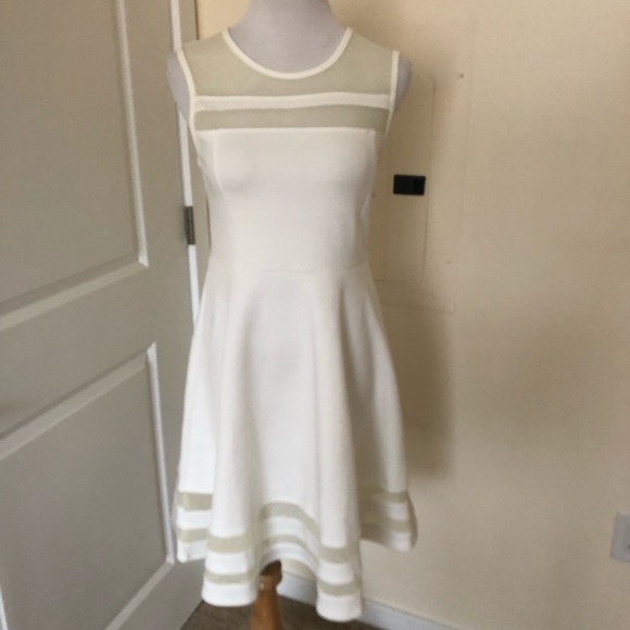 Dresses & Skirts - Lulus white dress with mesh panels size large